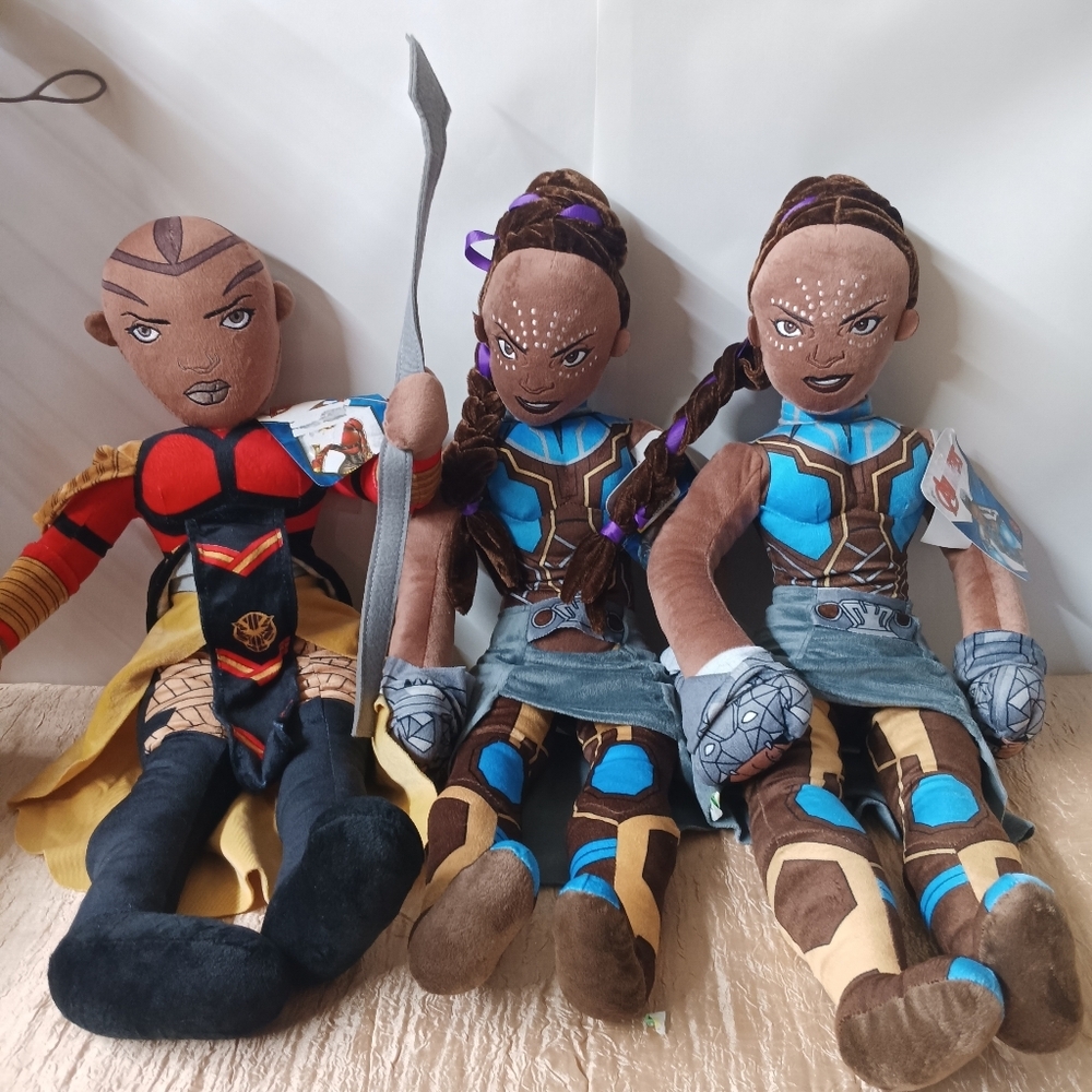 Marvel Warrior Plush Trio - Red, Blue, Brown